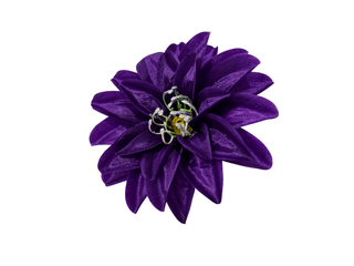 Геогин атласный крупный с серебром 