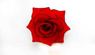 Роза барханая с черным кантом 15,5см №5036